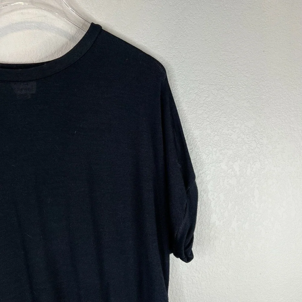 Nu New York Women's Crewneck Pullover Ribbed Dress Black Blue Size 1 Capsule - Picture 3 of 10
